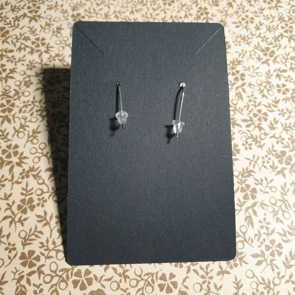 Handmade Dangle Earrings Green Beads Pink Natural Wood On Silver Hooks Women - Picture 3 of 4